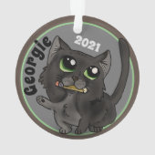 Nuttige studie Cat Custom Ornament (achterkant)
