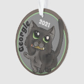 Nuttige studie Cat Custom Ornament (voorkant)