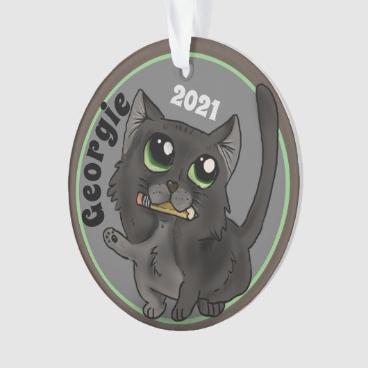 Nuttige studie Cat Custom Ornament (voorkant)