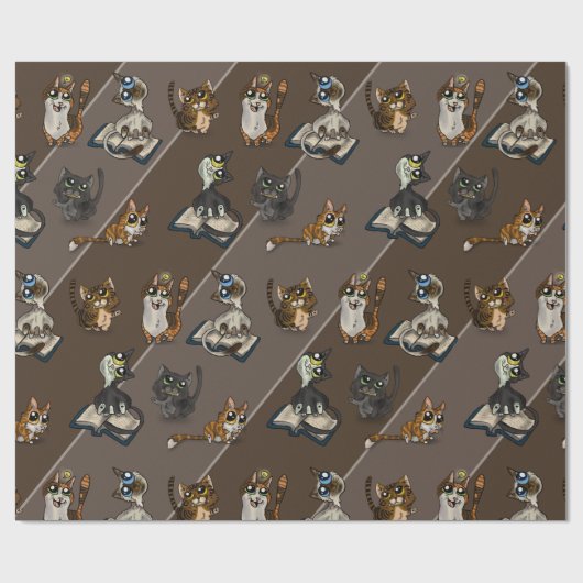 Nuttige studie katten die papier verpakken (Vlak)