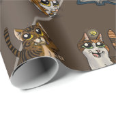 Nuttige studie katten die papier verpakken (Rol Hoek)