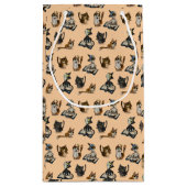 Nuttige studie katten Geel Klein Gift Bag Cadeauzakje (Achterkant)