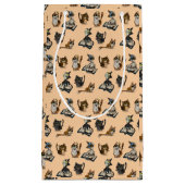 Nuttige studie katten Geel Klein Gift Bag Cadeauzakje (Voorkant)
