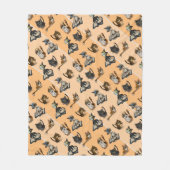 Nuttige studie katten gele rugzak fleece deken (Voorkant)