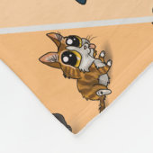 Nuttige studie katten gele rugzak fleece deken (Hoek)