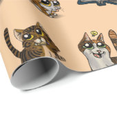 Nuttige studie kattenpapier cadeaupapier (Rol Hoek)