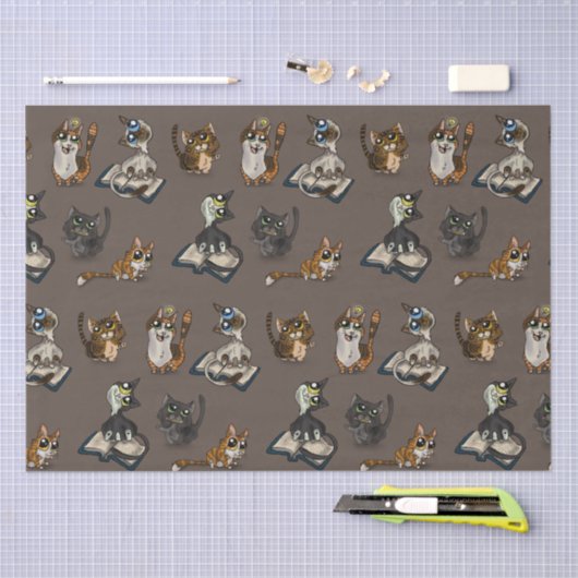 Nuttige studiecatten tissuepapier (Craft)