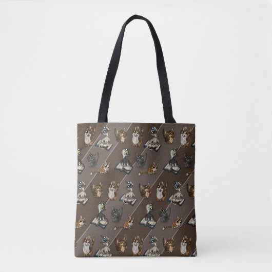 Nuttige studiecatten tote bag (Voorkant)