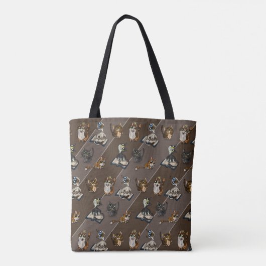 Nuttige studiecatten tote bag (Achterkant)