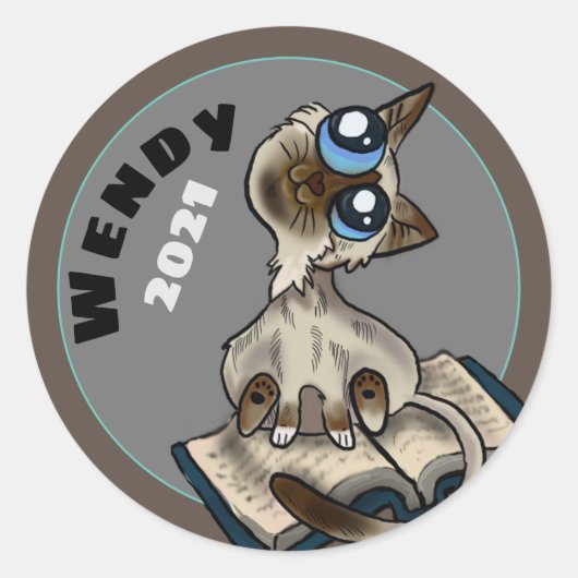 Nuttige studiepunten op maat ronde sticker (Voorkant)