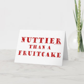 Nuttiger dan een fruitcake feestdagen kaart