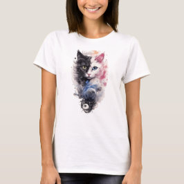 Nuttigheid Ontwerp Levendige Feline T-shirt