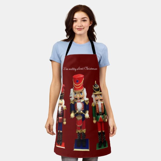 "Nutty about Chrstmas" Nutcracker Schort (Gedragen)