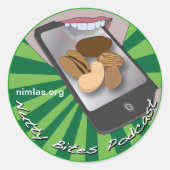 Nutty Bites Button Ronde Sticker (Voorkant)