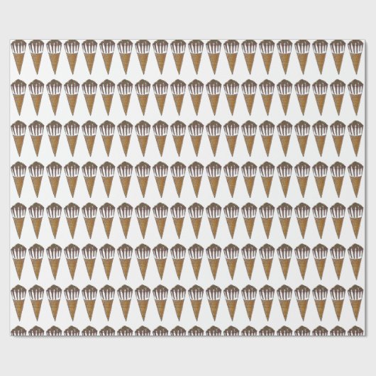 Nutty Buddy Chocolade Pinda Ice Cream Cone Cadeaupapier (Vlak)