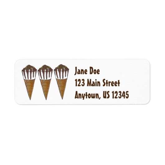 Nutty Buddy Chocolate Ice Cream Peanut Cone Labels (Voorkant)