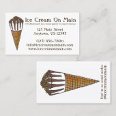 Nutty Buddy Chocolate Ice Cream Sweet Shoppe Cone Visitekaartje (Voorkant / Achterkant)