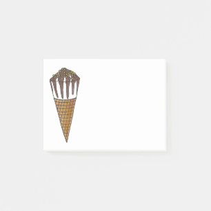 Nutty Buddy Vanilla Ice Cream Cone Foodie Post Post-it® Notes