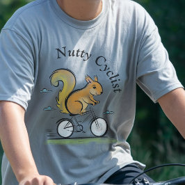 Nutty Cyclist, Eekhoorn op een fiets, fietsdier T-shirt