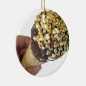 Nutty Ice Cream Cone Keramisch Ornament (Rechts)