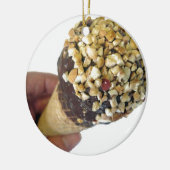 Nutty Ice Cream Cone Keramisch Ornament (Links)
