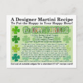 Nutty Ier St. Patrick's Day Martini Kaart (Voorkant)