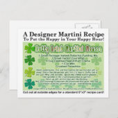 Nutty Irish Martini Mousse Recept Briefkaart (Voorkant / Achterkant)