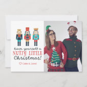 Nutty Little KerstNutcracker Custom Photo Hol Feestdagenkaart (Voorkant)
