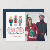 Nutty Little KerstNutcracker Custom Photo Hol Feestdagenkaart (Voorkant / Achterkant)