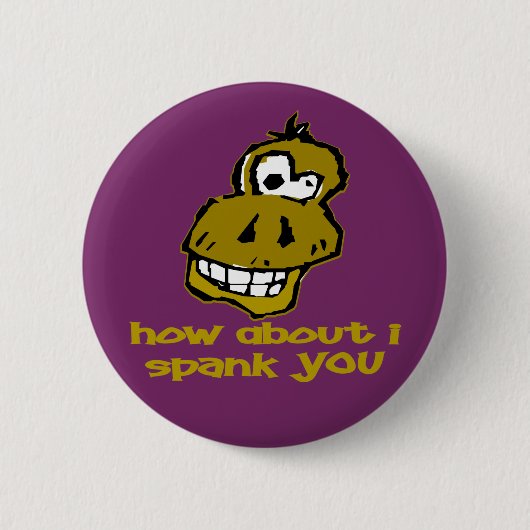 Nutty Monkey... hoe zit het met jou? Ronde Button 5,7 Cm (Voorkant)