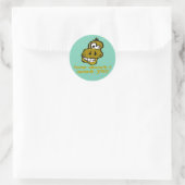 Nutty Monkey... hoe zit het met jou? Ronde Sticker (Tas)