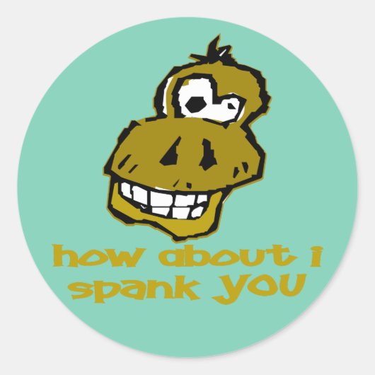 Nutty Monkey... hoe zit het met jou? Ronde Sticker (Voorkant)