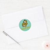 Nutty Monkey... hoe zit het met jou? Ronde Sticker (Envelop)