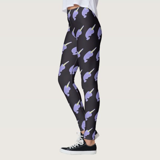 Nutty Narwhals Leuke Onderzeese Dierlijke Cartoon Leggings (Links)