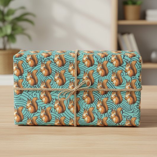 Nutty & Nice: Eekhoorn-thema inpakpapier Vel