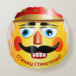 Nutty Nutcracker Speelgoed Soldier Cartoon Round P Rond Kussen
