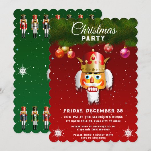 Nutty Nutcrackers kerstfeest Kaart (Voorkant / Achterkant)