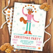 Nutty Squirrel Nutcracker Kerstparty Kaart