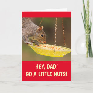 Nutty Squirrel voor pap Birthday Kaart