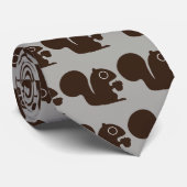 Nutty Squirrels Pattern | Cute Woodland Critter Stropdas (Opgerold)