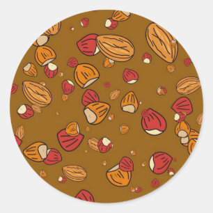 Nutty Wallpaper Ronde Sticker