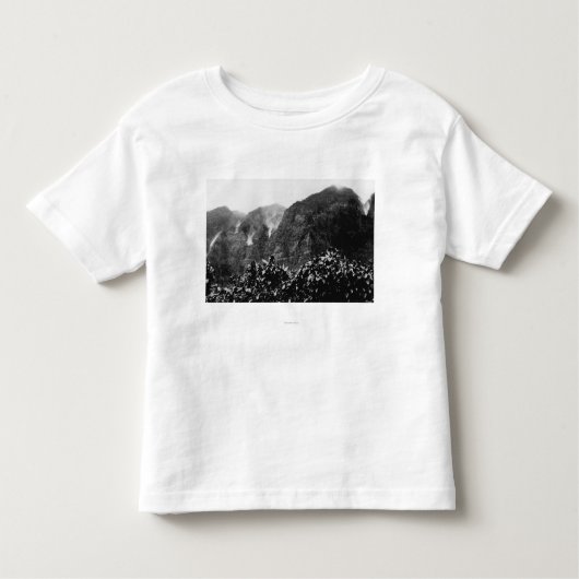 Nuuanu Valley, Hawaii - Uitzicht van de onderste H Kinder Shirts (Voorkant)