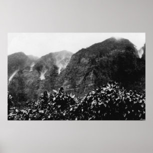 Nuuanu Valley, Hawaii - Uitzicht van de onderste H Poster