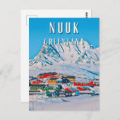Nuuk, de poolstad met adembenemende landschappen briefkaart (Voorkant / Achterkant)