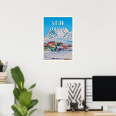 Nuuk, de poolstad met adembenemende landschappen poster (Thuiskantoor)