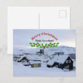 Nuuk, Groenland Kerstgroeten Briefkaart (Voorkant / Achterkant)