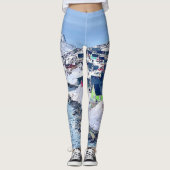 Nuuk Groenland Kleurrijke Huizen Arctische landsch Leggings (Voorkant)