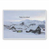 Nuuk, Groenland landschapsfoto Sticker (Voorkant)