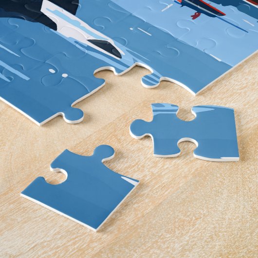 Nuuk Groenland Reizen Kunst Vintage Legpuzzel (Zijkant)