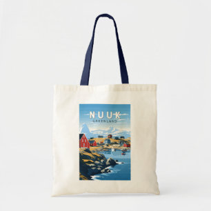Nuuk Groenland Reizen Kunst Vintage Tote Bag